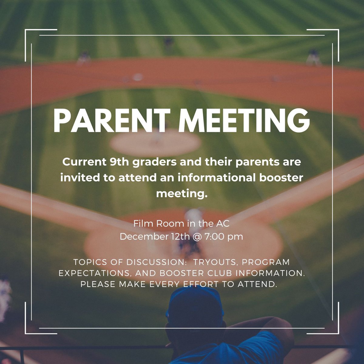 AHSBaseballKTA's tweet photo. 🚨🚨 ATTENTION PARENTS OF CURRENT 9th GRADE BOYS TRYING OUT FOR BASEBALL 🚨🚨 

There will be an informational meeting held in the film room one week from today on Tuesday, December 12th @ 7:00 pm.  

Please make every effort to attend and share !

#sandiebaseball
#roadtodell2024 https://t.co/GsEXRN5rXi