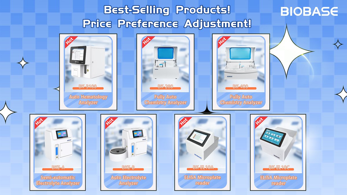 BIOBASE_CHINA's tweet image. Choosing our IVD products means you are choosing the perfect combination of reliability, precision and innovation. Let our products help you improve diagnostic efficiency, improve patient care, and help you be more successful in the medical field.#electrolyteanalyzer #IVD