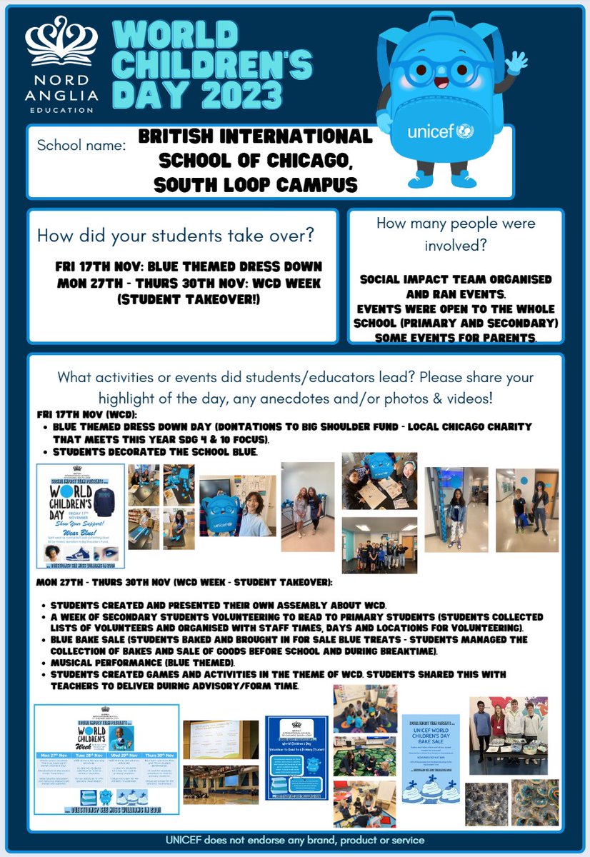 BISCSouthLoop's tweet image. What a fantastic set of activities our Social Impact team had in store for our World Children’s Day celebrations. They are working on so many events for the remainder of the year to benefit those in need. #NAEUnicef #NAEWorldChildrensDay #NAETheAmericas #WeAreBulldogs
