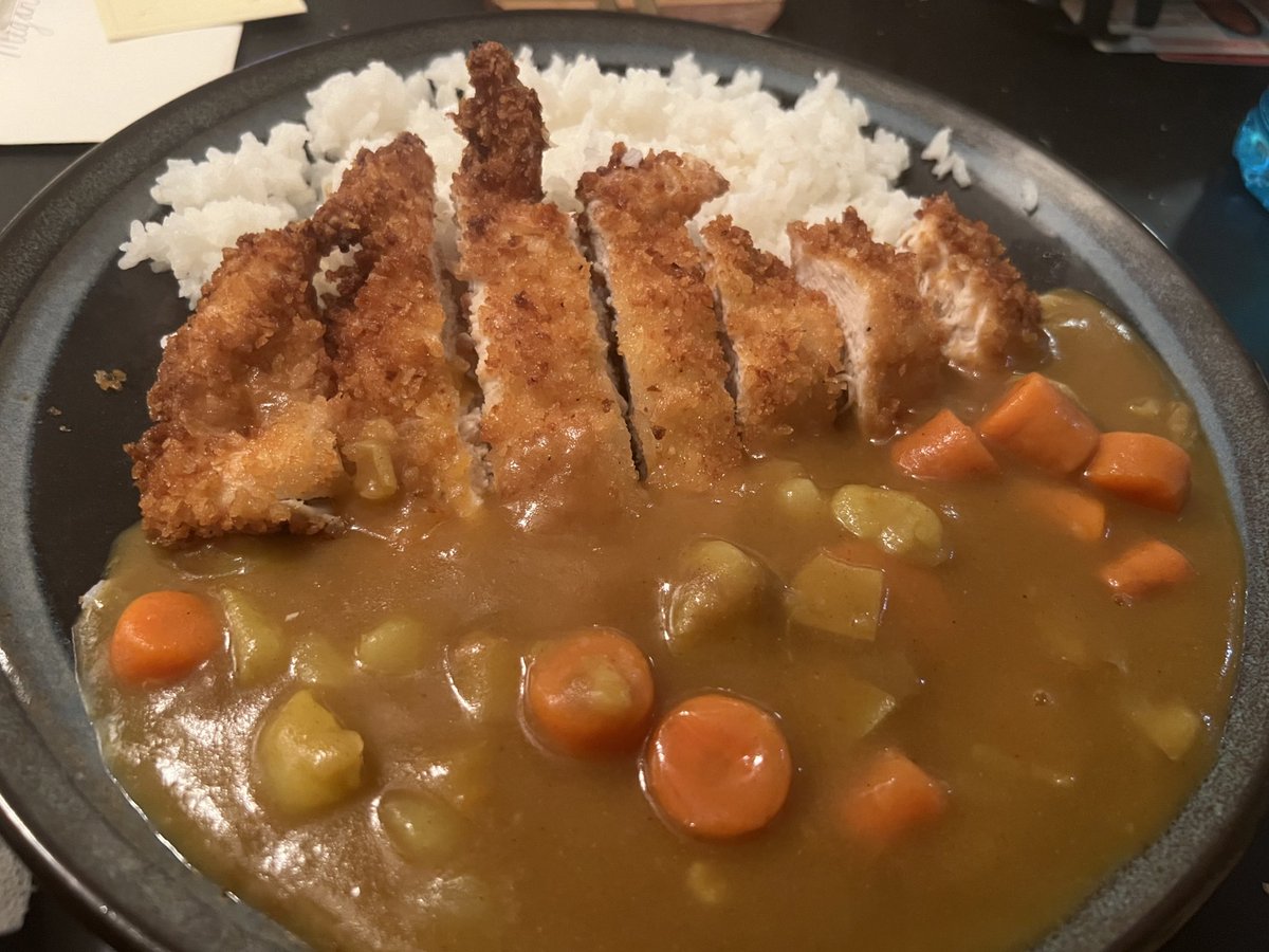 Homemade chicken katsu curry