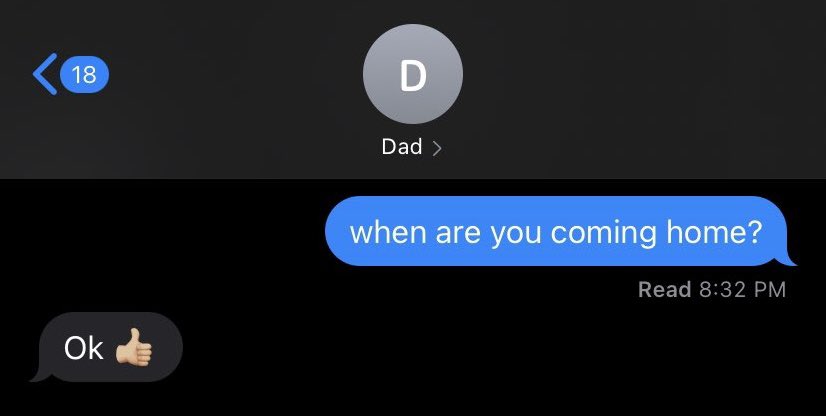 texting your parents be like: