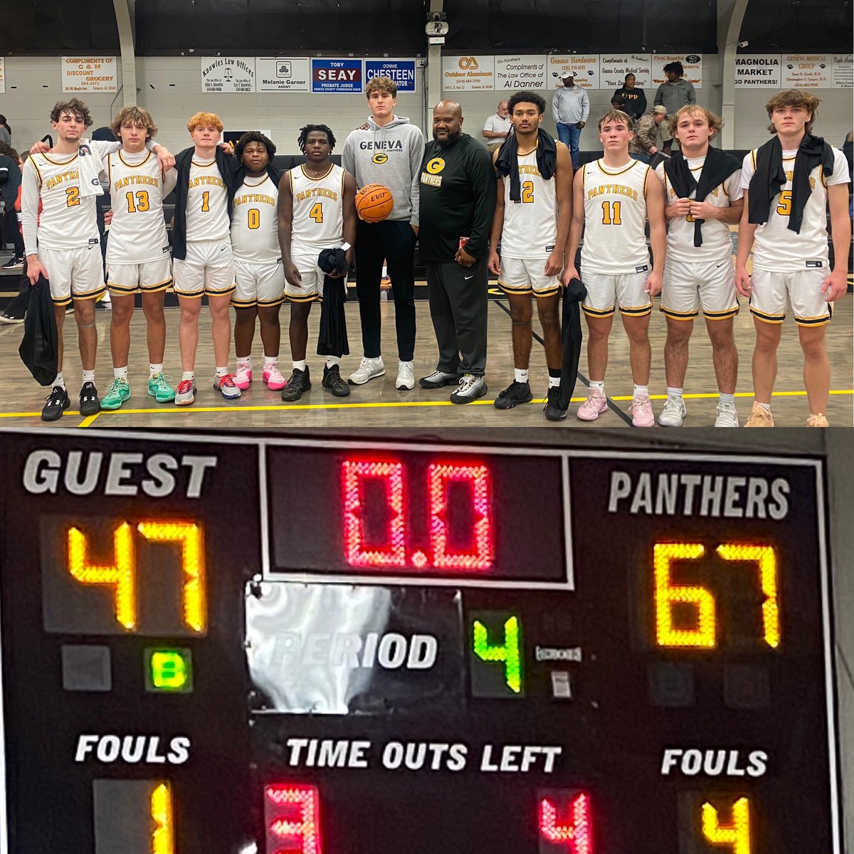 Geneva 67 Opp 47….We are praying for <a href="/evangriffinn/">Evan Griffin</a> and family to find peace. We dedicated this Game Ball to you!!!🏀🏀🏀 #MyBrother #Intentional #Humble @GenevaBoyzBask1 <a href="/GenevaALSchools/">Geneva City Schools</a> <a href="/geneva_athletic/">Geneva Athletics</a> <a href="/geneva_panthers/">The Panther Sports Network</a> <a href="/dothaneagle/">Dothan Eagle</a>