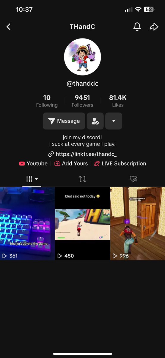 Not_THandC's tweet photo. looking for a team either as a content creator or fortnite player hmu 🤙 https://t.co/aJPzz2rTMp