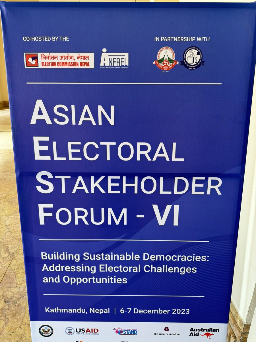 melikaatic's tweet photo. Looking forward to the two days of interactions with our colleagues from around the region at the sixth Asian Electoral Stakeholders Forum. Happy #AESF @Anfrel @PAFFREL @IFES1987 @IFESAsiaPacific https://t.co/5AHDKMZjtl