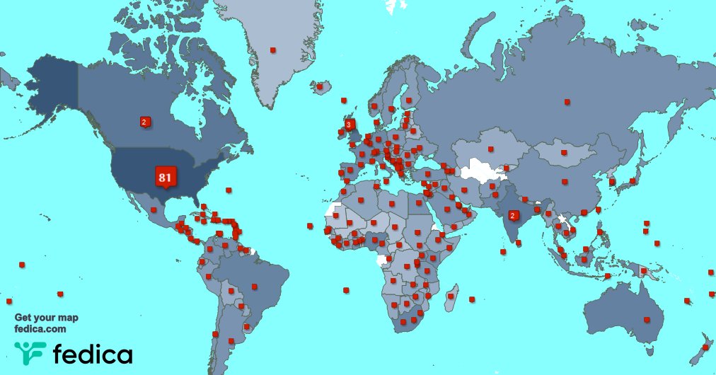Special thank you to my 100 new followers from USA, and more last week. fedica.com/!DMashak