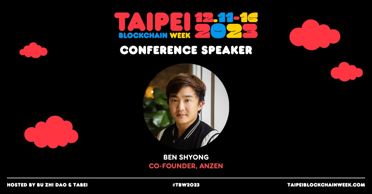 AnzenFinance's tweet photo. We’re excited to represent RWA at Taipei Blockchain Week!

Co-founder Ben Shyong will be discussing Private Credit and diving into the motivations and benefits behind on-chain Real World Assets.

See you at @TaipeiWeek, Dec 14 https://t.co/vxDO4bvobO