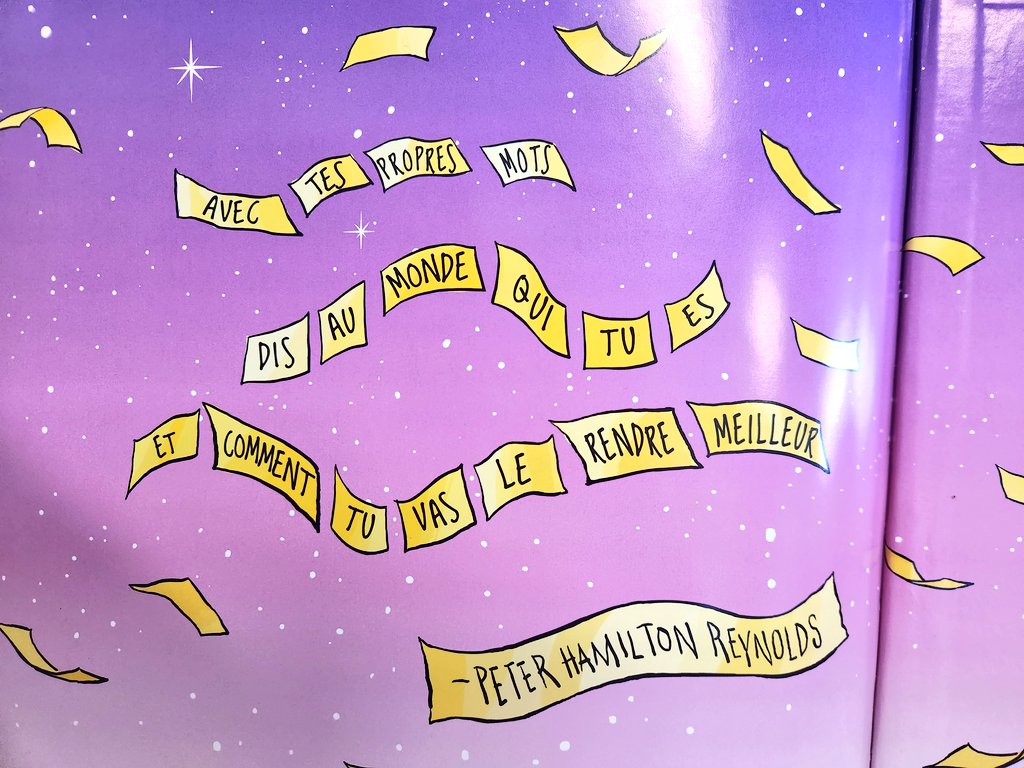 Semee Mirza (@mme_mirza) on Twitter photo Our class read aloud, 'Le Collectionneur de Mots', is a wonderful book about the power and impact of words. The last page (see pic) translates to: With your own words, tell the world who you are and how you will make it better. Next up, we create our own word wall! <a href="/DesmondHDSB/">Viola Desmond Public School</a> Our class read aloud, 'Le Collectionneur de Mots', is a wonderful book about the power and impact of words. The last page (see pic) translates to: With your own words, tell the world who you are and how you will make it better. Next up, we create our own word wall! <a href="/DesmondHDSB/">Viola Desmond Public School</a>