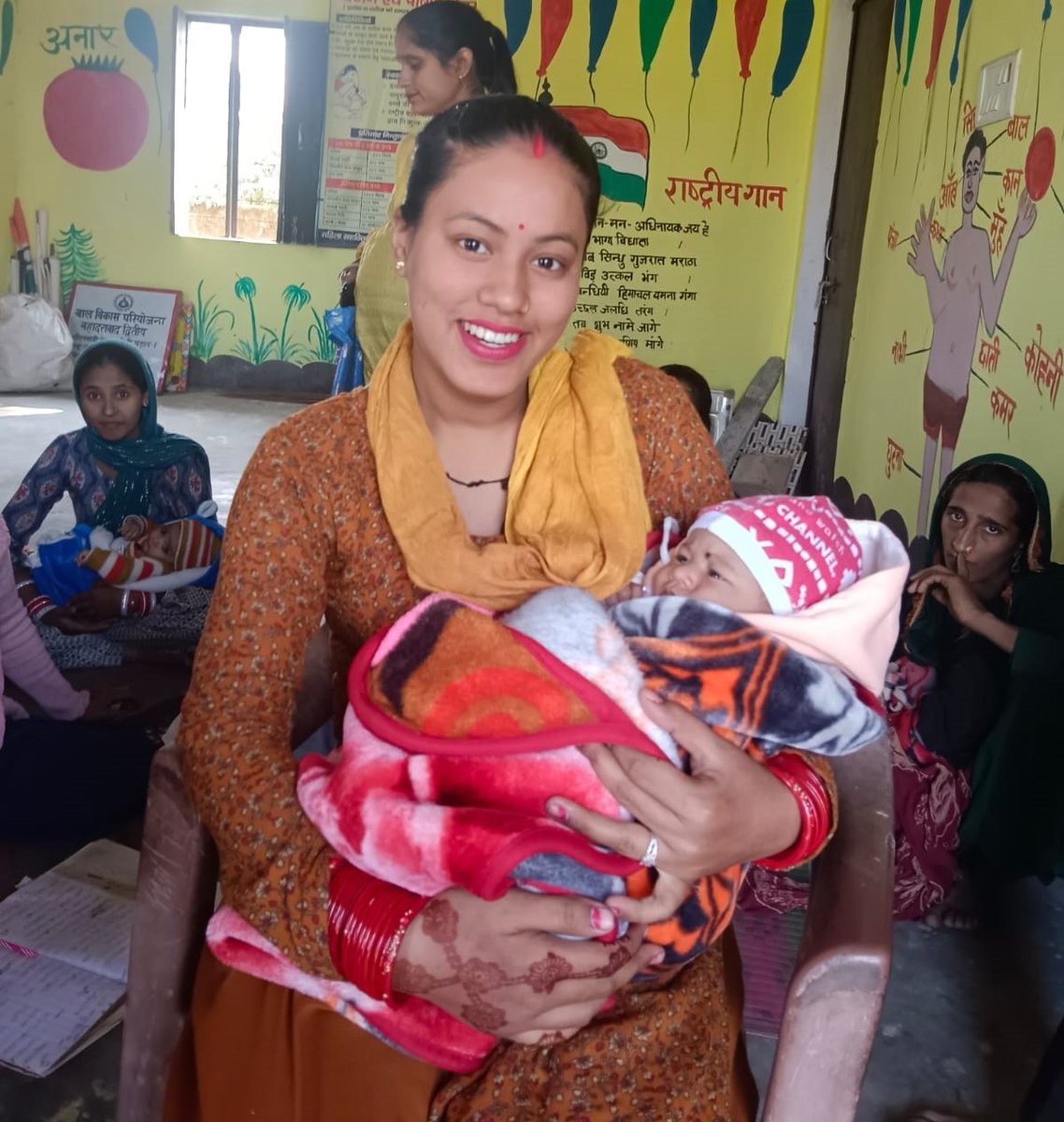 HealthCareWhp's tweet photo. Happy mothers and healthy newborn : Prioritizing #maternalandchildhealth has been a key aspect of @HealthCareWhp community intervention programmes, through regular supportive supervision and facility assessment, as part of #samveg project. @IPEGlobal @usaid_india https://t.co/UAG6GOGy4G