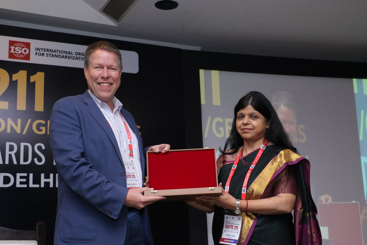 IndianStandards's tweet image. Session 1 of the @ISOTC211 Geographic Information/Geomatics Global Seminar began with #InternationalStandards-a view from around the world. Scott Simmons, Chief Standards Officer, @opengeospatial, shared insight on a repeatable approach to validate geospatial interoperability.
