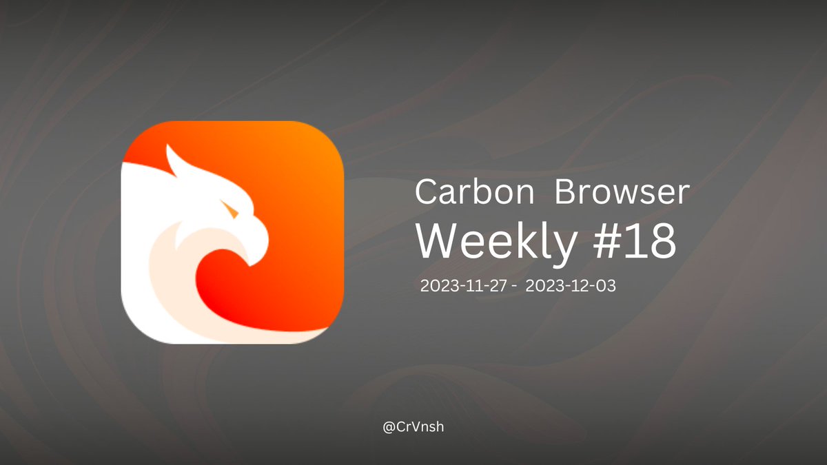 🔥 Missed the $CSIX Weekly Update #18? Catch up on all the action from last week!

Check out the latest in #Web3 and #Crypto with #CarbonBrowser!

Dive into the excitement 👇

#WeeklyRecap #CSIX #CryptoUpdates