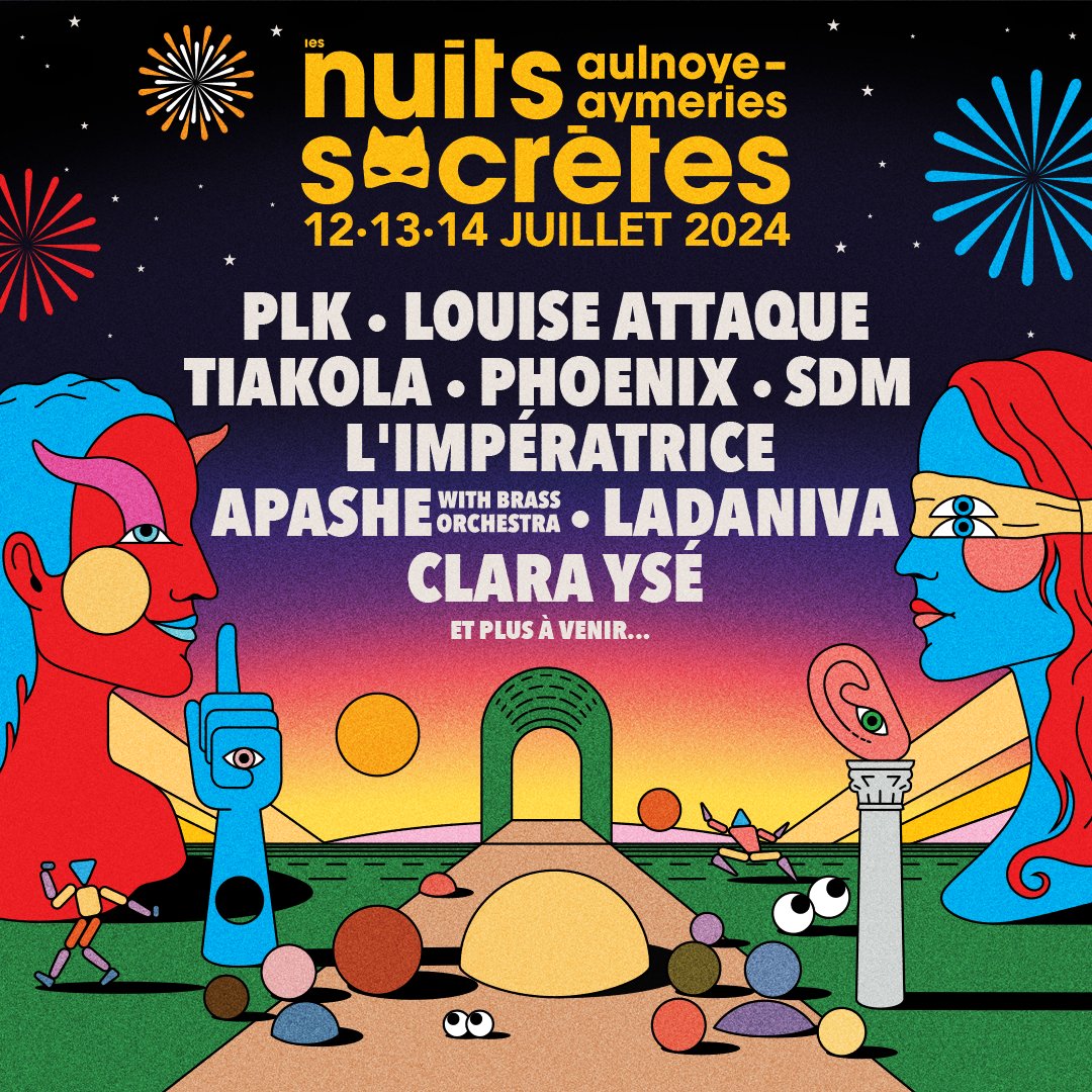 Vous les attendiez ? ILS SONT LÀ ! Venez à la rencontre des premiers noms de la programmation de l’édition 2024 💥👀 Alors pour se joindre à la fête, rendez-vous dans la bio 🎟️ #LNS2024 #LesNuitsSecretes #LesNuitsSecretes2024 #Aulnwa