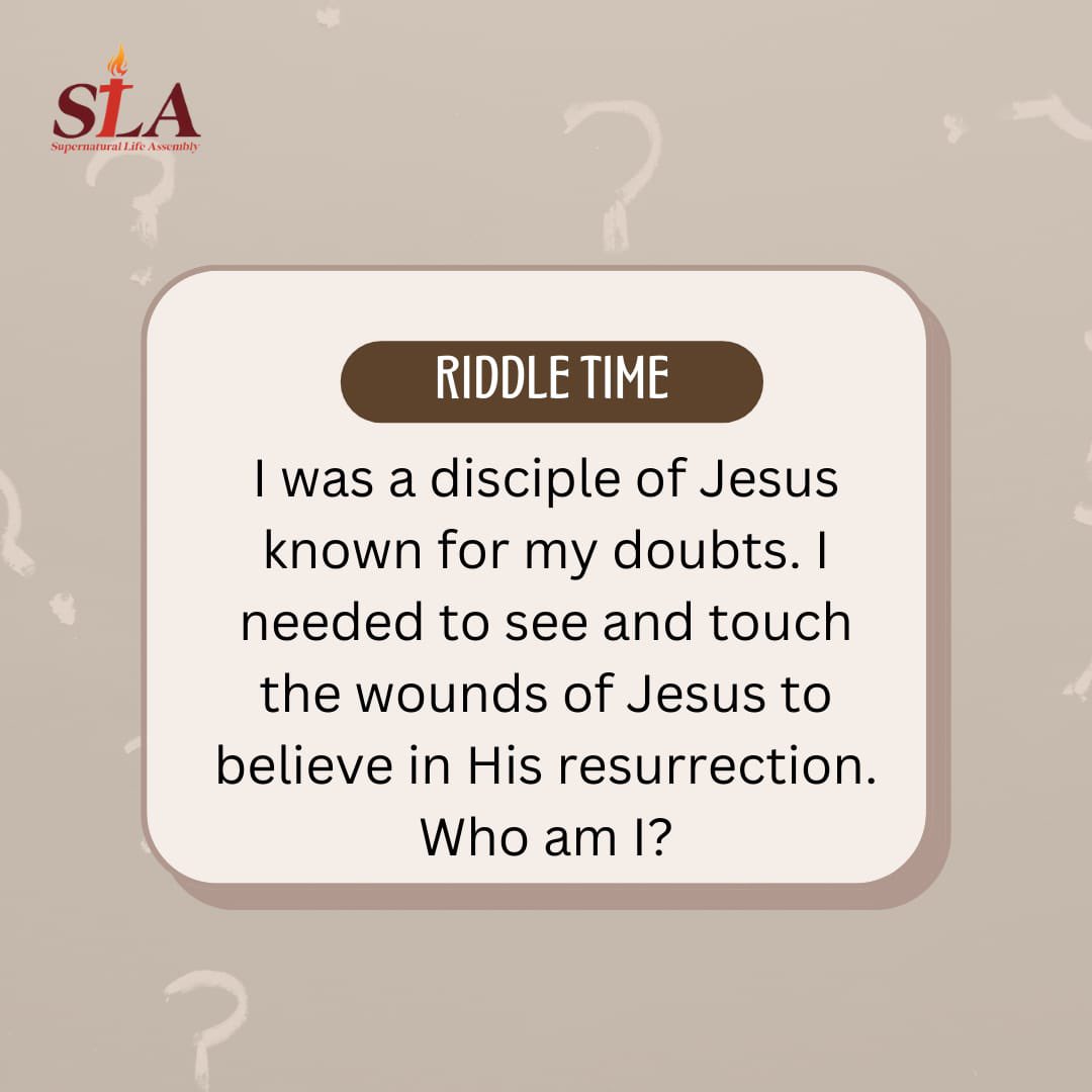 slassembly's tweet photo. Do you know the answer?
Letβs see you in the comment section.
#bibleriddles #slassembly https://t.co/93s7UxscyI