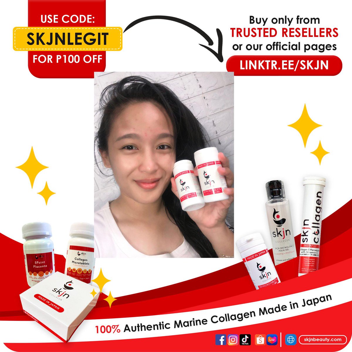 adaywithkai's tweet photo. Woke up like this. Fresh pa rin and hindi mukang stress. Ang healthy ng skin diba? It is because of my new partner in crime. No more haggard look with SKJN Collagen Microtablets. SKJN Collagen

Try it now:https://t.co/5aTaH4YKtj

#SKJNLegit #SKJNcollagen #SecretKeyfromJapan https://t.co/4oLezsYdC0