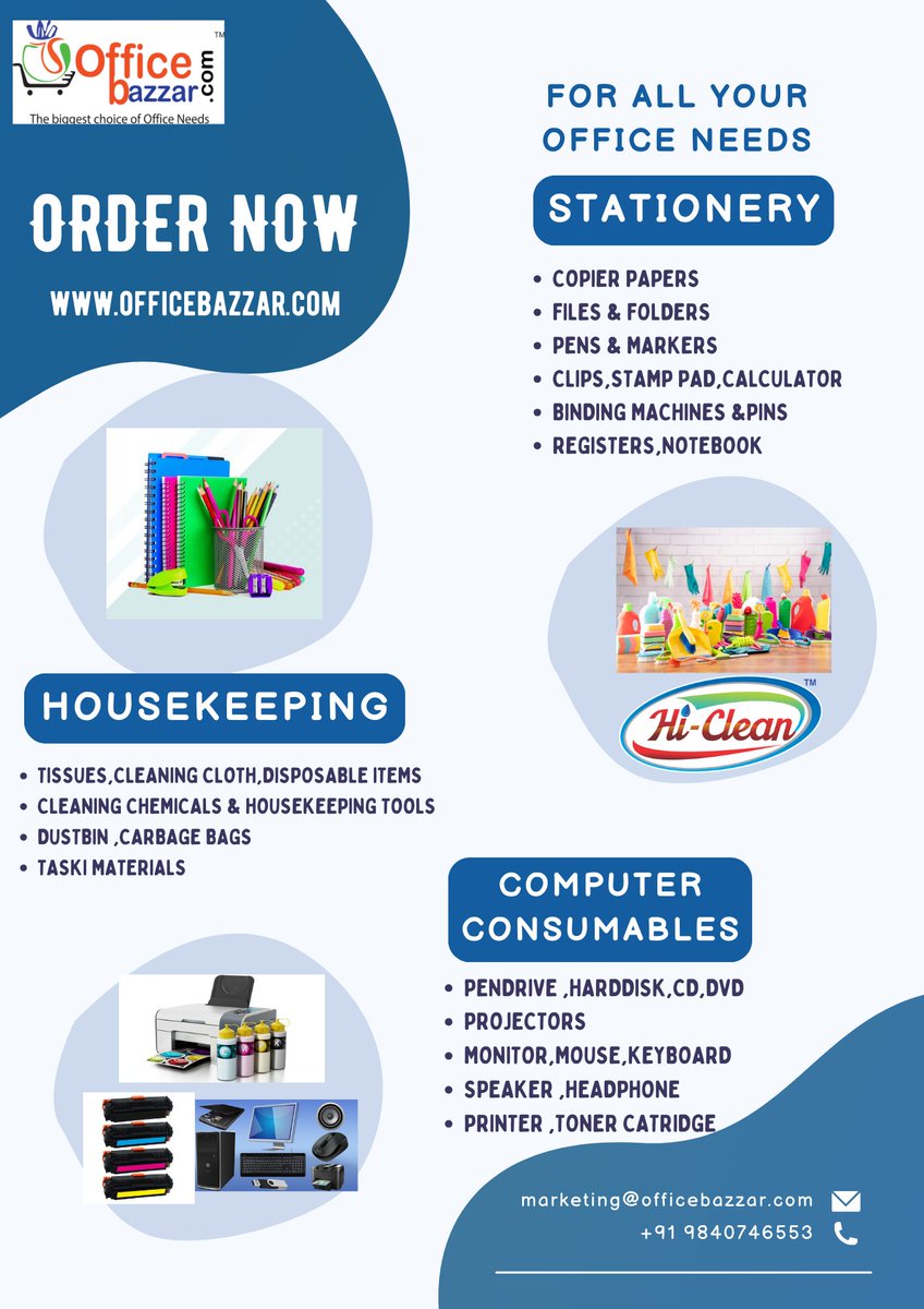 DhedhiAjit's tweet photo. #officebazzar
#corporateclients
#officeneeds
#ordernow https://t.co/6saIbFQxO1