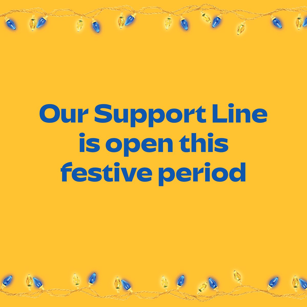 This #GriefAwarenessWeek, it's ok if you don't feel like talking. 

But we’re here if you do 💛

📞 Call: 0800 090 2309
✉️ Or to receive support &amp; information in the run-up to Christmas visit: bit.ly/46PVnhD