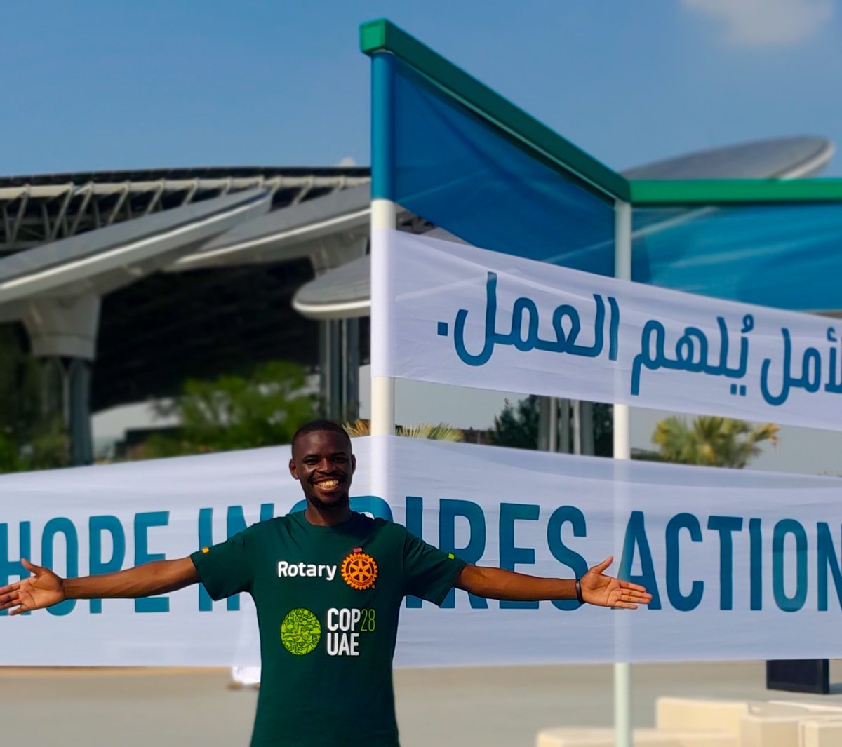 Local Man at COP 28!!

I'm honored to be  representing <a href="/Rotary/">Rotary International</a> at COP 28, which is currently ongoing at Expo city, Dubai.

Glad to be one of the 12 Rotaractors selected globally to represent Rotary at COP 28

#RotaryAtCOP28 #PeopleOfAction #COP28UAE #COP28