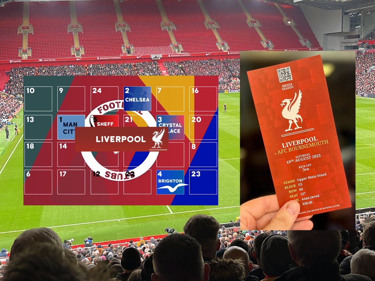 🆓🎄@footballstubs_ ADVENT CALENDAR

Day 6 - LIVERPOOL

As part of our Advent Calendar running through 24 days of December we are giving away up to 10 stubs per day for the team who's behind the door! We turn digital or print at home tickets into a proper ticket. Any game home or