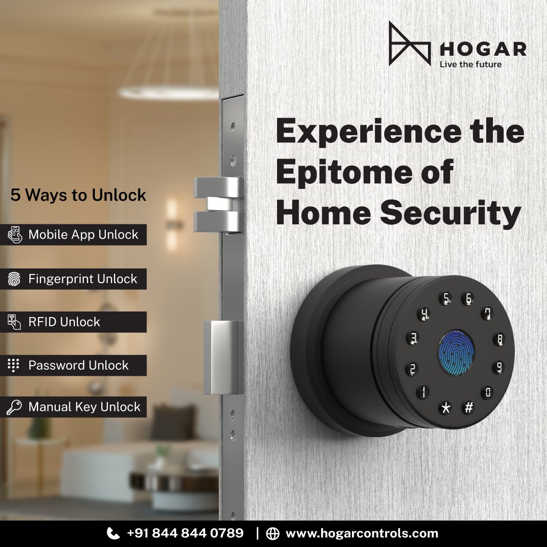 HogarControls's tweet image. secure, stylish, and unbeatable! 
🔒 Upgrade to our smart knob lock for a fusion of security and sophistication. 
Because your home deserves the best! 🏡✨

#KnobLock #HomeSecurity #StyleWithSafety #SecureLiving #iotindia #smarthome #homeautomation #HogarcontrolsIndia #Smarthome