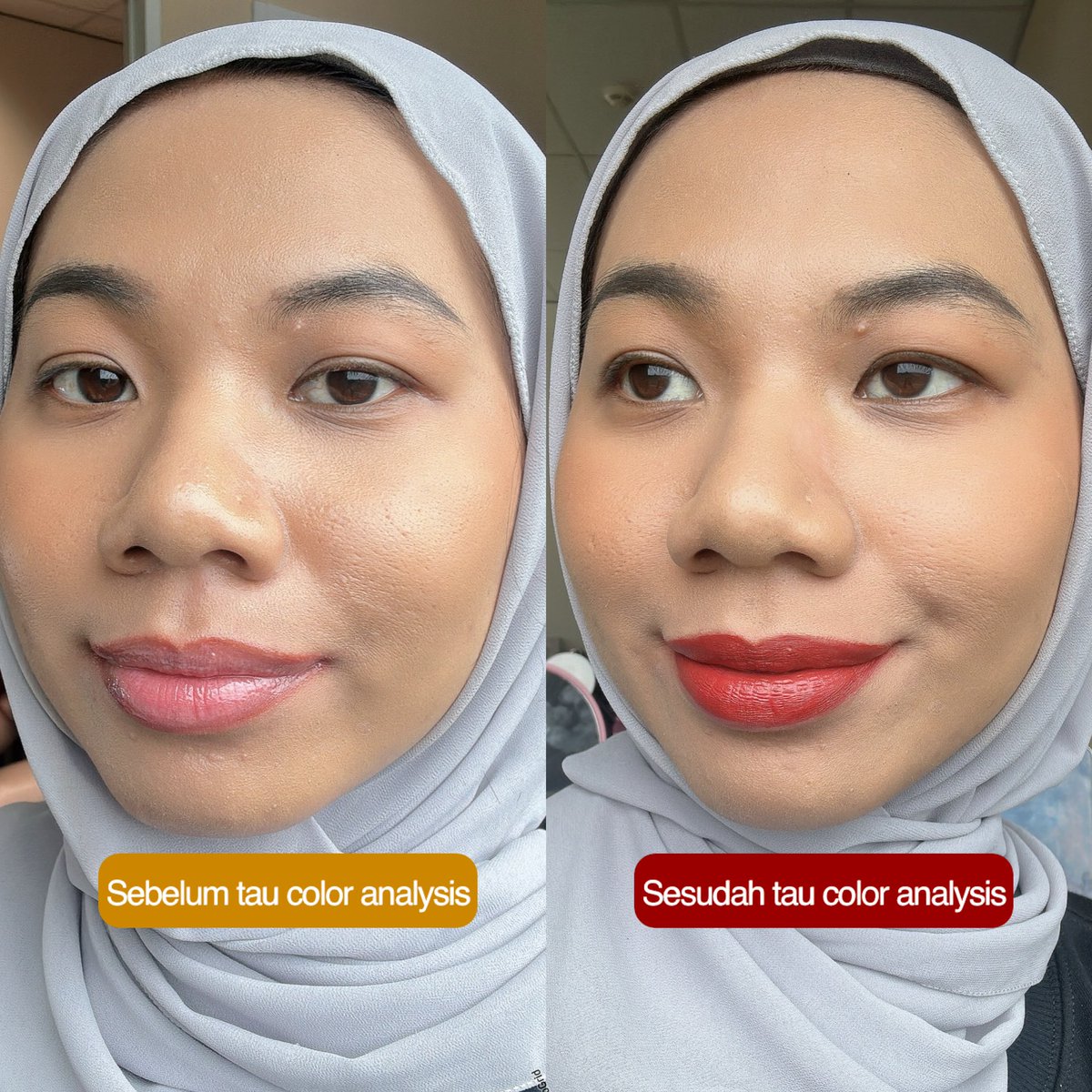 skinsofun's tweet image. Gausah bayar mahal-mahal 1 juta lebih buat color analysis. 

Aku habis Personal Color Analysis gratis dari wardah udah lengkap banget dikasih summary lipstick, eyeshadow, warna bahkan complexion yang cocok buat kita 😂🤝✨