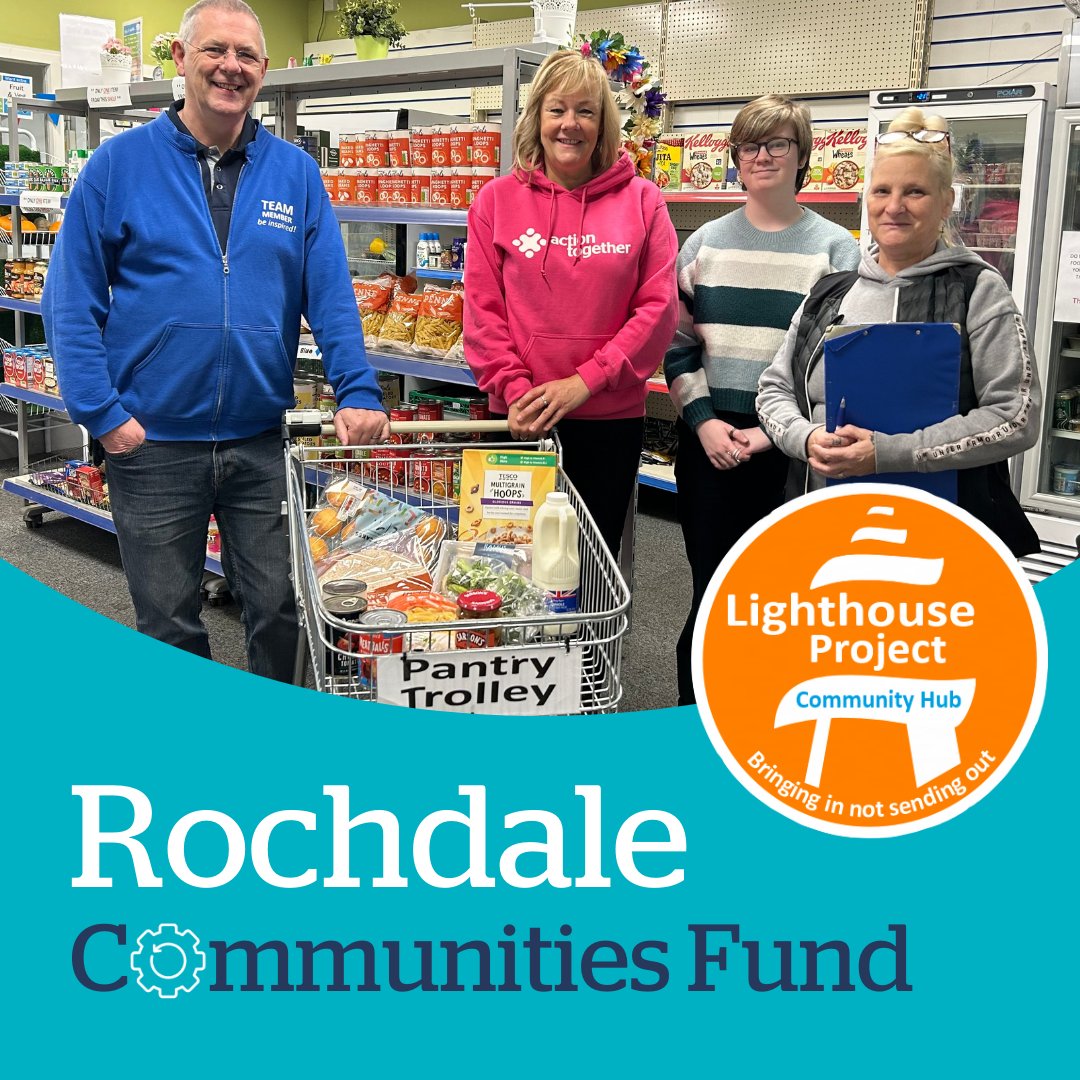 WeActTogether's tweet photo. 💙 As part of our focus on our Rochdale Communities Fund Food Solutions Grants 🍲 we're sharing the story of the @LighthouseM24 in Middleton who are delivering amazing support to the community through their Foodbank and Pantry offers

Read their story: https://t.co/zWNd4EoWOv https://t.co/Kyr2gHqImm