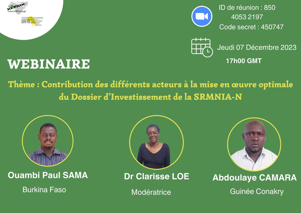 Rejoignez, les points focaux du #BurkinaFaso et de la #Guinée pour un partage d’expérience très enrichissant sur leur contribution dans la mise en œuvre du DI dans leurs pays respectifs.