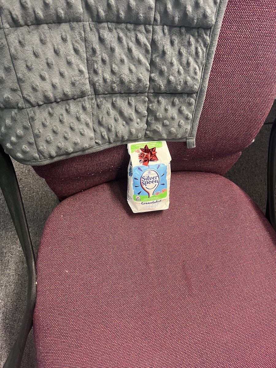 These elves are getting very very brave. Even hiding the evidence on @RivermeadKBot’s chair. 
<a href="/RivermeadSchool/">Rivermead School</a> <a href="/RivermeadTrust/">Rivermead Inclusive Trust</a>