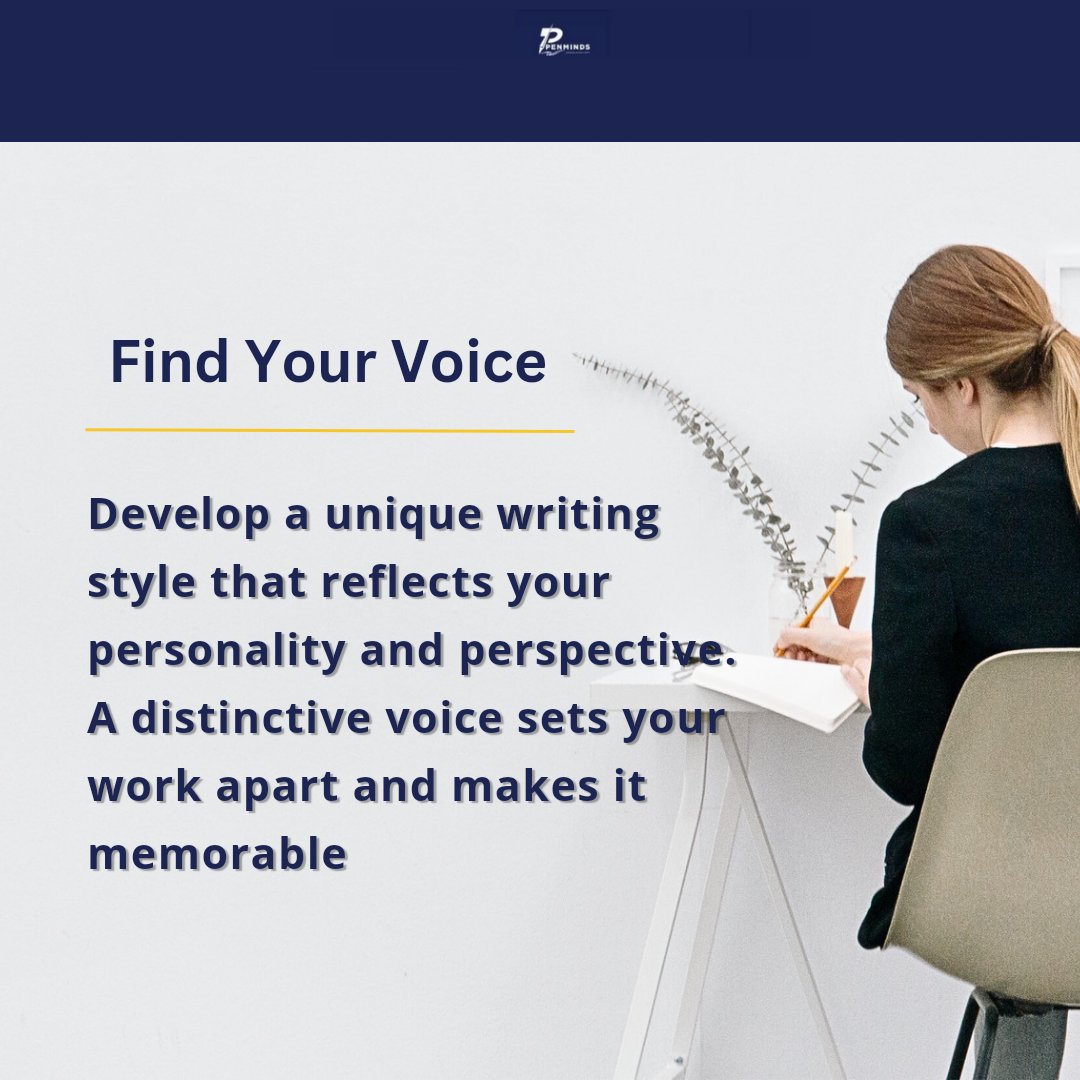 Penminds2's tweet photo. Find Your Voice: Develop a unique writing style that reflects your personality and perspective. A distinctive voice sets your work apart and makes it memorable.

#contentwriting #contentmarketing #contentwriter #copywriting #content #contentcreation  #contentstrategy #seo https://t.co/8QUtMpjJS5