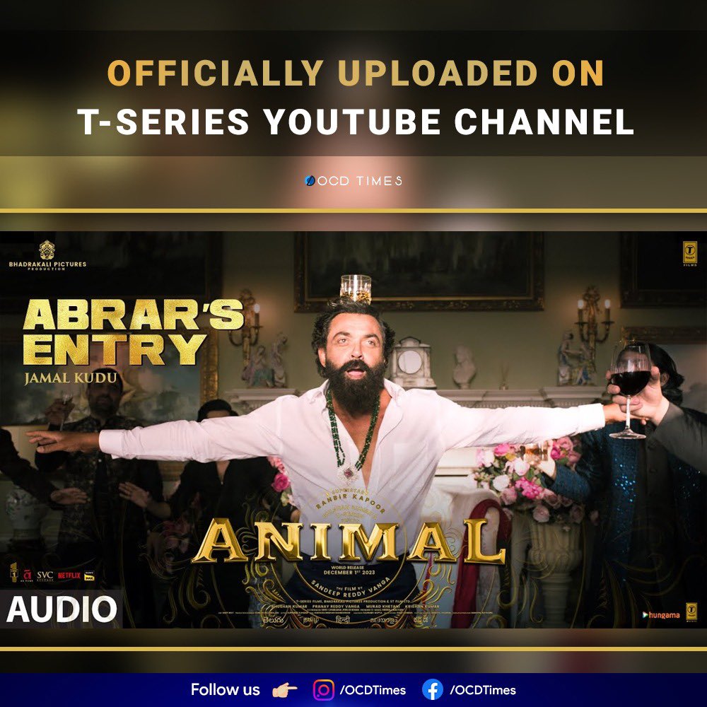 You asked and they delivered 🪓🩸🔥💥
.
#OCDTimes #RanbirKapoor #BobbyDeol #AnilKapoor #RashmikaMandanna #TriptiDimri #ShaktiKapoor #Tseries #BhushanKumar #KrishanKumar #PranayReddyVanga #SandeepReddyVanga #Animal #AnimalTheFilm #BollywoodMusic