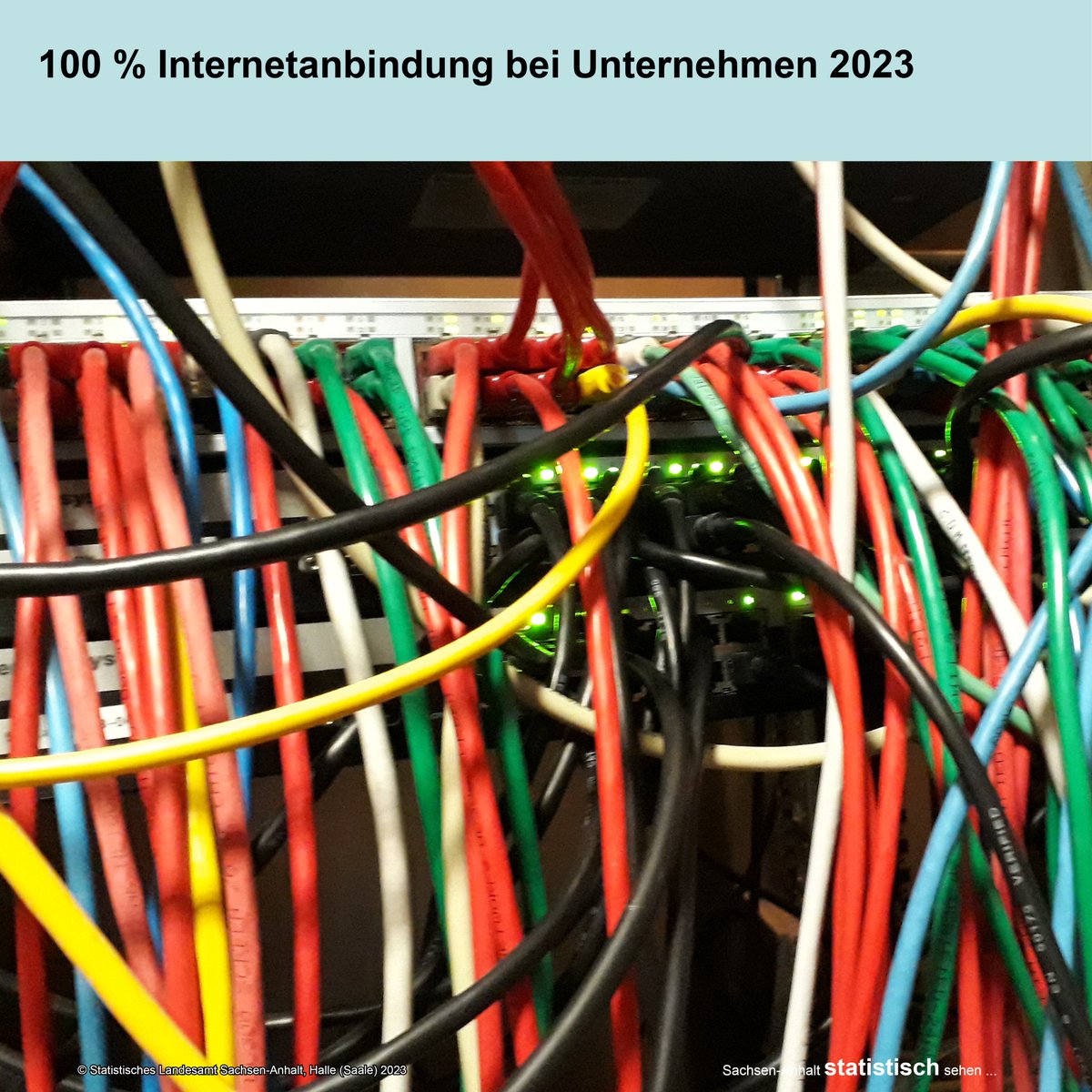 StatistikLSA's tweet photo. Die #Unternehmen in #SachsenAnhalt verfügten 2023 zu 100 % über einen Internetzugang. Es dominiert dabei die ortsfeste #Internet|anbindung (96 %). Bundesweit sind 98 % der Unternehmen an das Internet angebunden (ortsfeste #Anbindung 92 %).
🛜 https://t.co/x8Obv6UDsv
#IKT https://t.co/vHjaQUNP7H