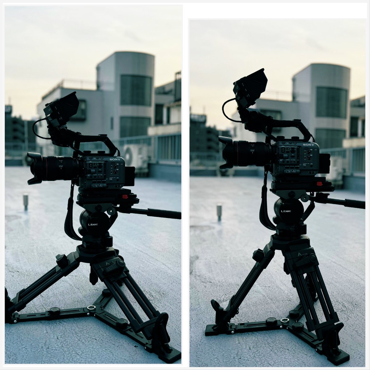 TimecodeLab's tweet photo. EI-7501に Libec H35 (HS-350の雲台)と SONY FX6 を載せるとこんな感じ。
なんかコンパクトで可愛いな(#^_^#)
ロー配置の多い、キャンプロケで活躍させる予定です。
※注意：デフォではLibec の雲台は EI-7501には載せられません！！別投稿参照。

#EIMAGE #EI7501
#Libec #HS350
#三脚 https://t.co/EbET09SrZE