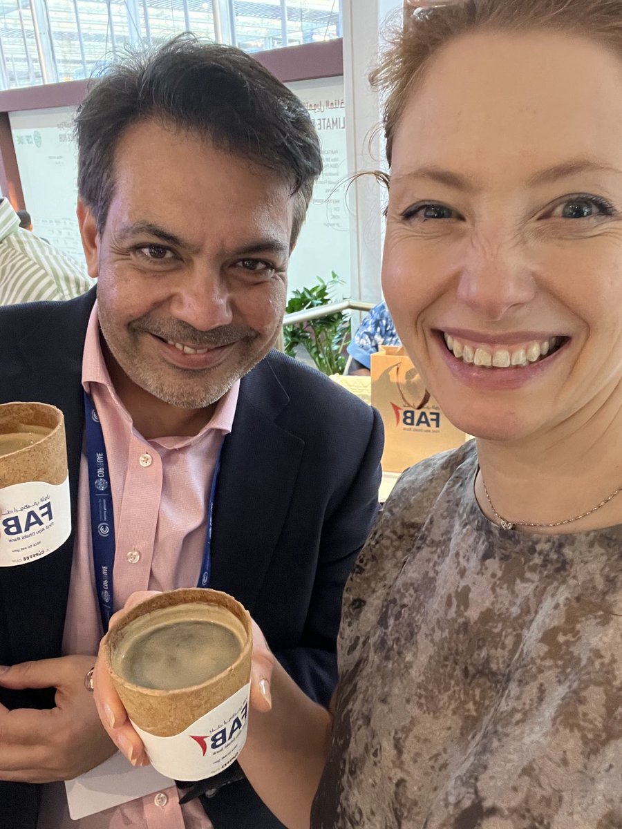 #i-ate-my-coffee-cup ⁦⁦<a href="/COP28_UAE/">COP28 UAE</a>⁩ here with ⁦<a href="/Abrarchaudhury/">Dr. Abrar Chaudhury</a>⁩ in the packed Climate Finance Pavilion (crunchy;) Lots of buzz &amp; business in the Green Zone. But where are civil society/NGOs/activists without whose pressure we wouldn’t even have the Paris Agreement?