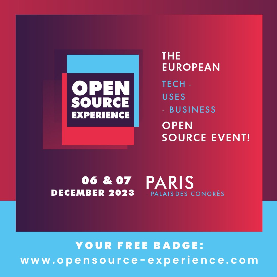 👋 L'association PLOSS-RA est présente au salon Open Source Expérience 2023 à Paris.
Venez rencontrer leurs membres au stand B57 !🤝
dbmtechnologies.com/open-source-ex…