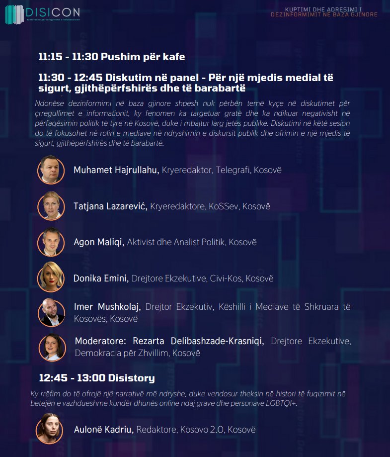 Happening now: DISICON 6th edition organised by @NDIKosovo 

'Undestanding and responding to gendered disinformation'.