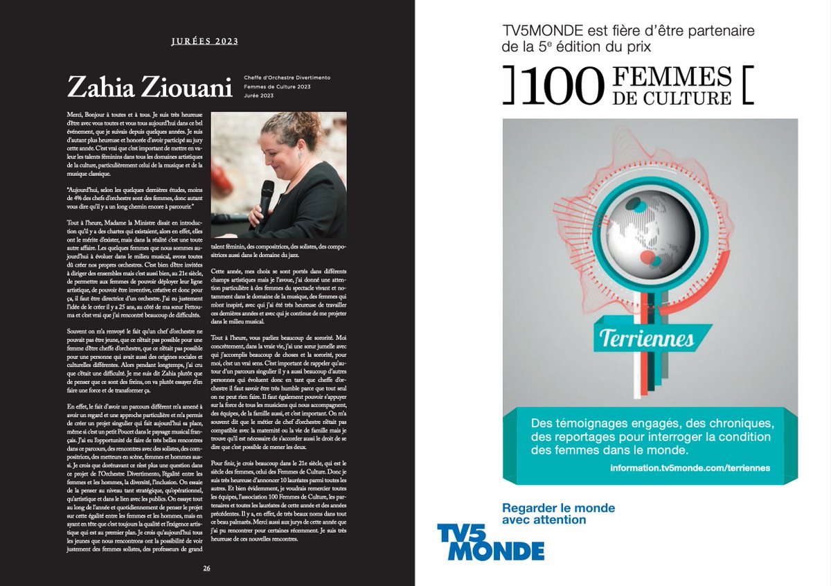 FemmesdeCulture's tweet photo. [Magazine digital 2023]

Retrouver l'ensemble des prises de parole tenues lors de la 5ème édition 100 Femmes de Culture le 09/10 au Palais de Tokyo.

Vous pouvez consulter et télécharger le magazine directement sur notre site internet : https://t.co/Zv1c72qNQN https://t.co/eCvvN2EfrA