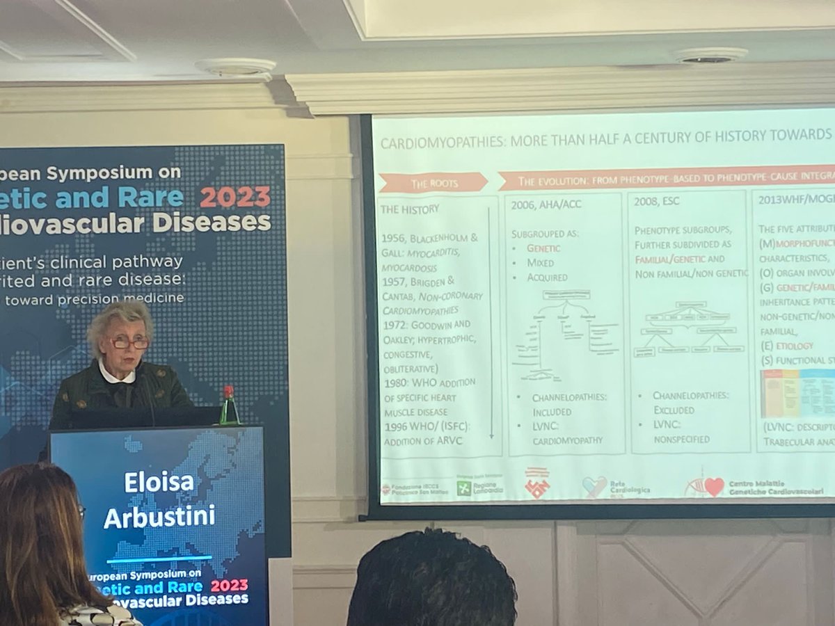 Time for a molecular classification in Cardiomyopathies? Amazing presentation by Prof Eloisa Arbustini 👏 at #GeneticandRareCVD2023 @FGraziani_Grace @glimongelli @meucci_chiara @MondaEmanuele