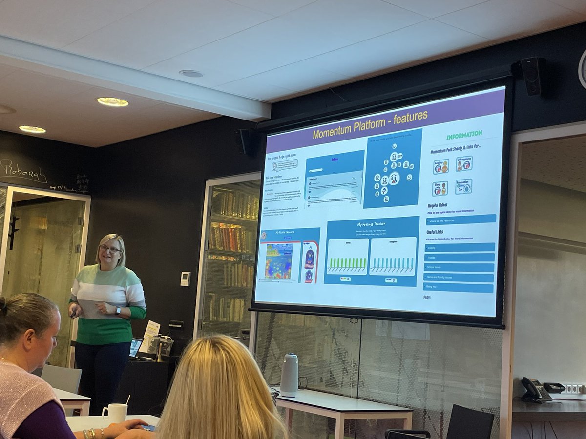 Arlen_Rowe's tweet photo. @sonja_march shared her incredible work in digital mental health and insights with the #CoSPACE group @lorentzcenter Such a great experience to learn from each other this week! @USQHealth https://t.co/ak8BhTxgBn