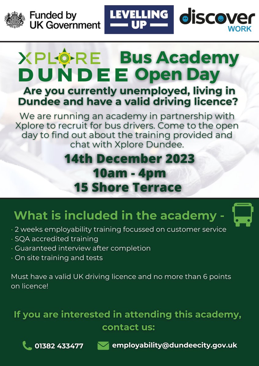 Employment event next week with @DundeeEmploy and @XploreDundee Details below 👇