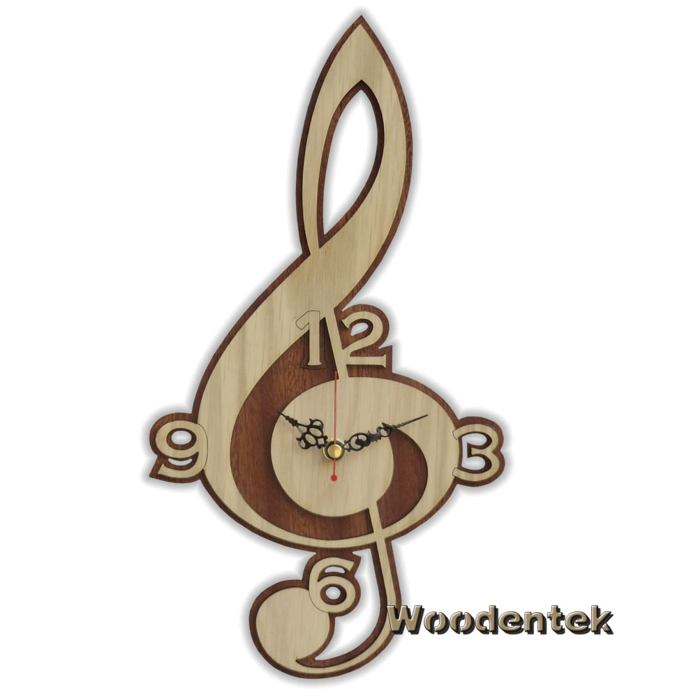 woodentek's tweet image. Beautiful Treble Clef Wood Clock. The perfect gift for music lovers! #WoodClock #MusicNotes #musiclove #songwriter   - WorldwideShipping - ,etsy.com/listing/252249…