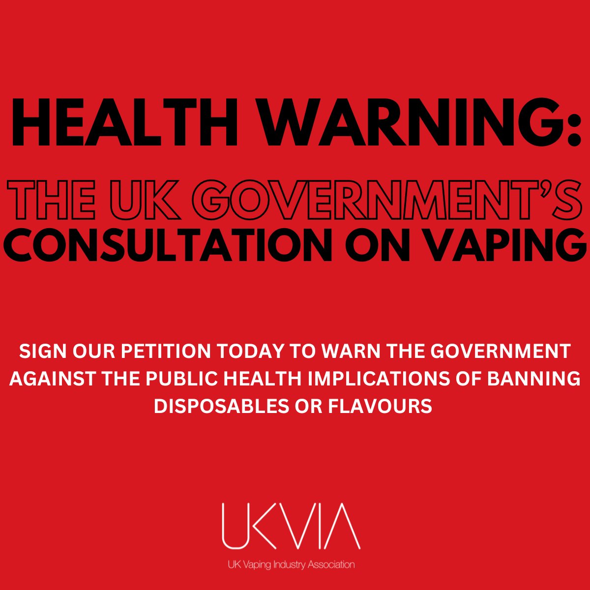 📣 THE GOVERNMENT'S CONSULTATION ON VAPING ENDS TODAY.

Vaping has been instrumental in bringing the UK’s smoking rates down to their lowest levels on record – to date, almost 4.5 million adults in Great Britain have used vaping to move away from, or completely quit, smoking.