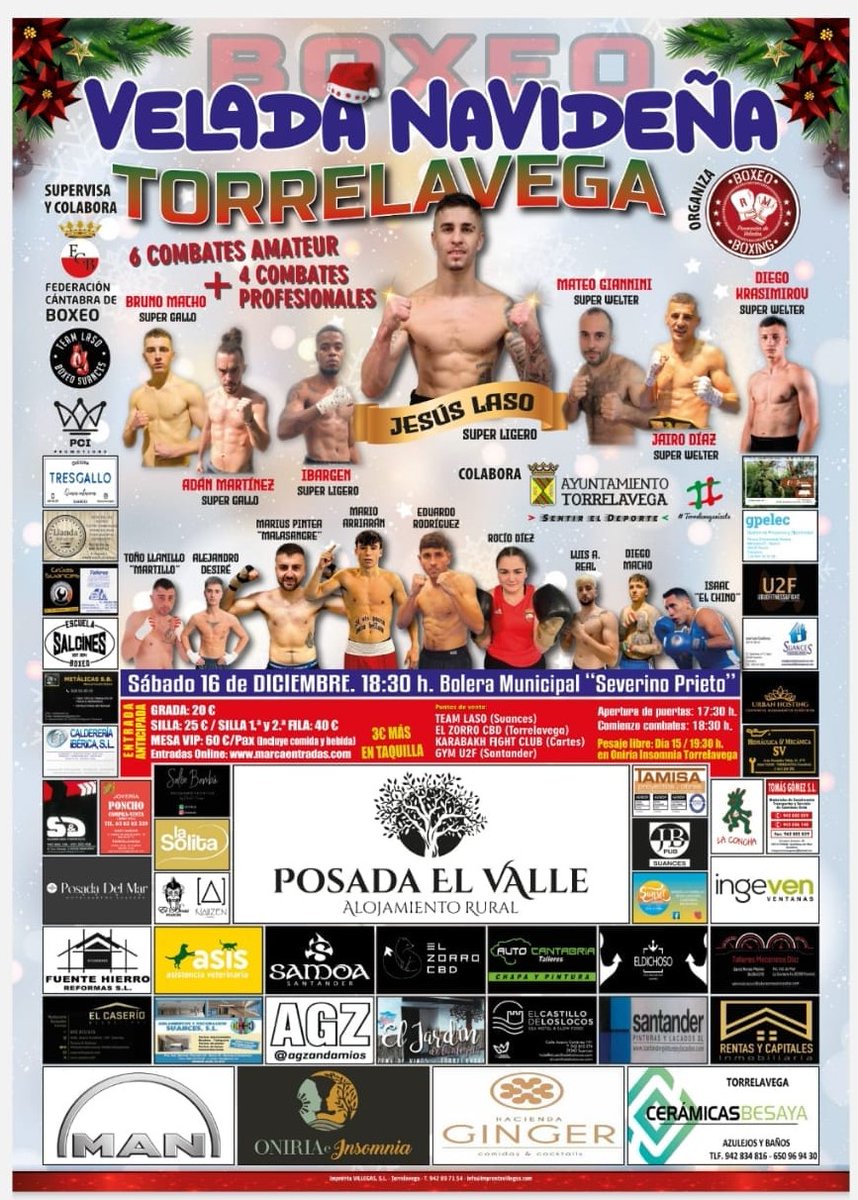 EuskoBox's tweet photo. 🥊#BOXEO
⏲️#Diciembre16 - 18:30 horas
📍#Torrelavega
👊🏻#JESÚSLASO
🧨🧨🧨🧨 https://t.co/fwFtM8LME3