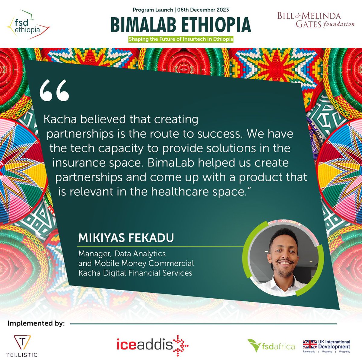 FSDEthiopia's tweet photo. Alumni of BimaLab Africa sharing their journeys and experience! Happening now!
Join the discussion on: https://t.co/dN2s0uym34
#BimaLabEthiopia2023 #FSDE #BMGF #FSDAfrica #InsurtechEthiopia #BimaLabET https://t.co/EHOqgsfnYY