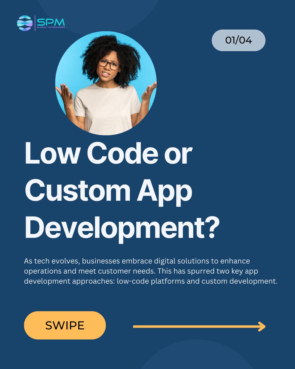 SPMGlobalTech's tweet image. Simplify Your Decision! Choose between low code and custom app development with our expert guidance.

Connect with us today at bit.ly/46Xp2GA

#lowcodeapps #customappdevelopment #coding #UIInterface #spmglobaltechnologies #testing #deployment