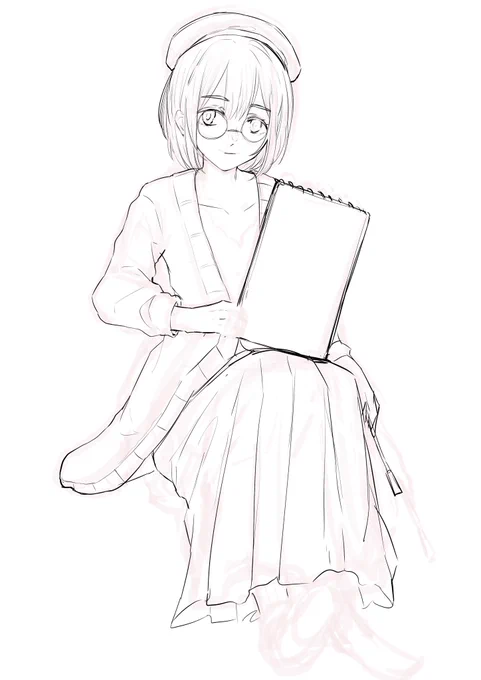 天然記念物がすごく珍しく 地味目な女の子探索者描いてるよ!