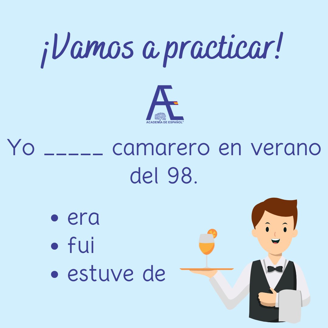 AcademiaEspanol's tweet photo. Escribe la respuesta correcta en los comentarios 👇

#aemumbai #spanishlessons ⁣
#spanishlessonsonline #learnspanish #spanishclasses #onlineclasses #spanish #spanishlanguage #vocabulary #spanishteacher #espagnol #spanishforbeginners #habloespañol #auladeespanhol https://t.co/WjnX6aRvil