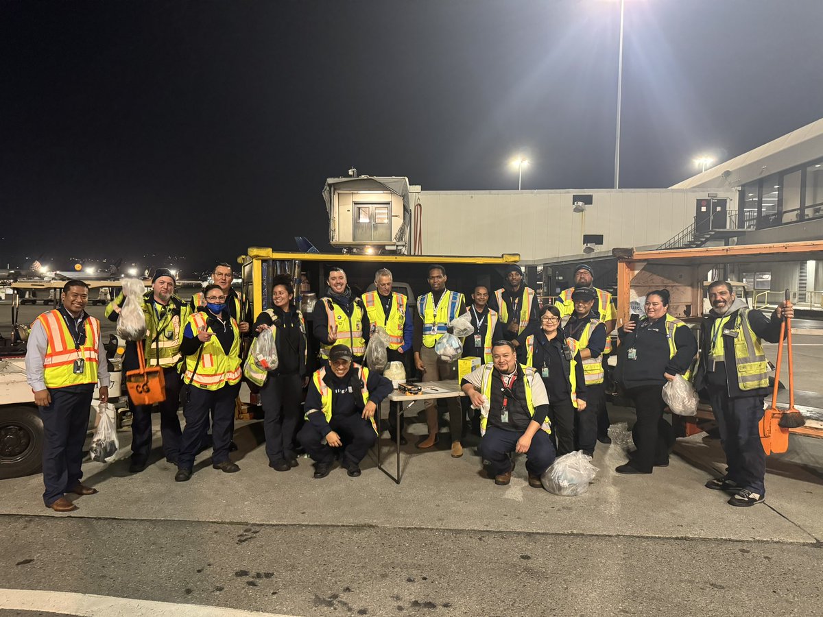 A_SimonsonUA's tweet photo. Safety never sleeps at SFO! Great participation and engagement on swing shift for our FOD Walk and pre-redeye safety blitz @Auggiie69 @DJKinzelman @AOSafetyUAL https://t.co/rRNxfPt84L