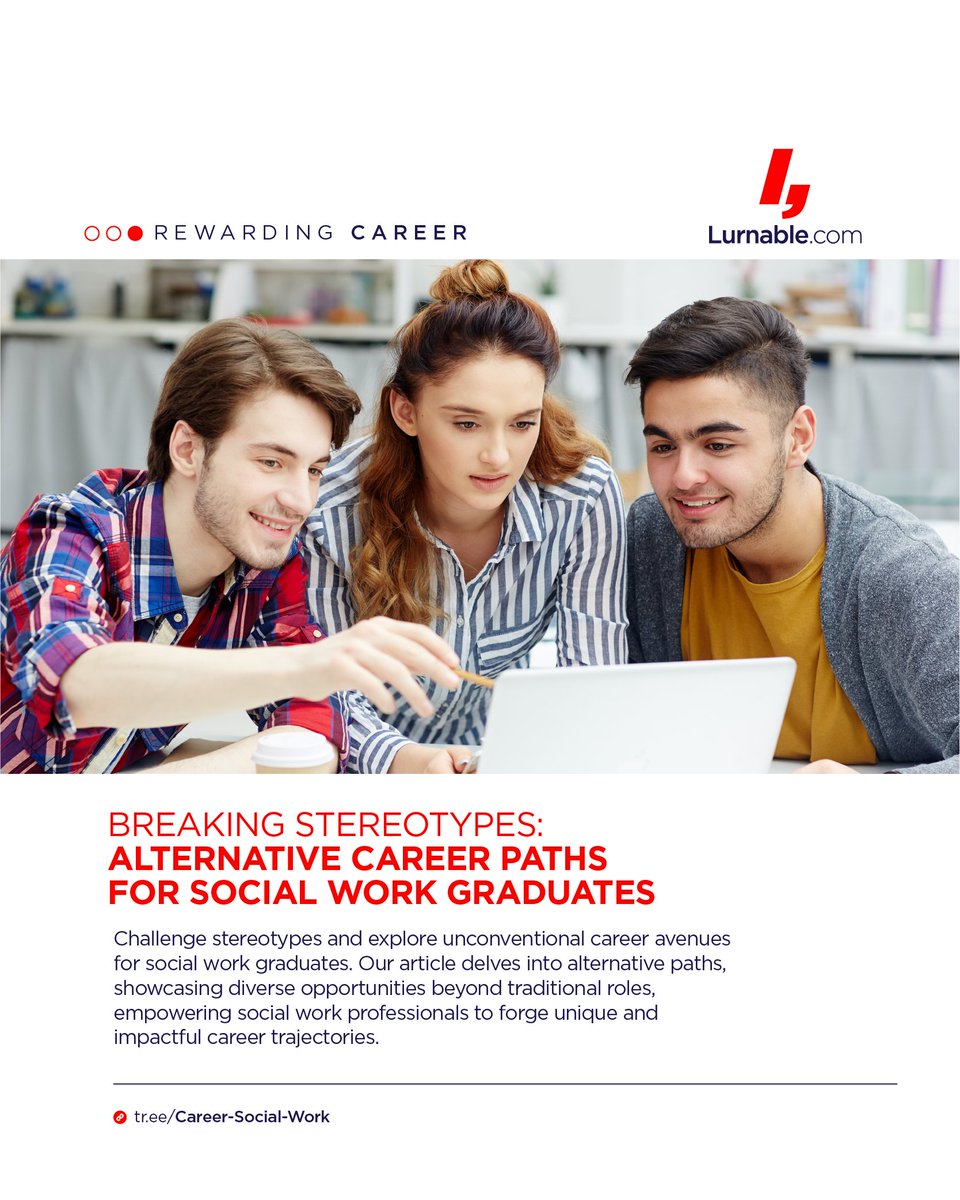 Breaking Stereotypes: Alternative Career Paths for Social Work Graduates.  Read more: tr.ee/Career-Social-… 

#career #socialwork #socialworkgraduate #socialworkcareers #socialworkjobs #learning #education