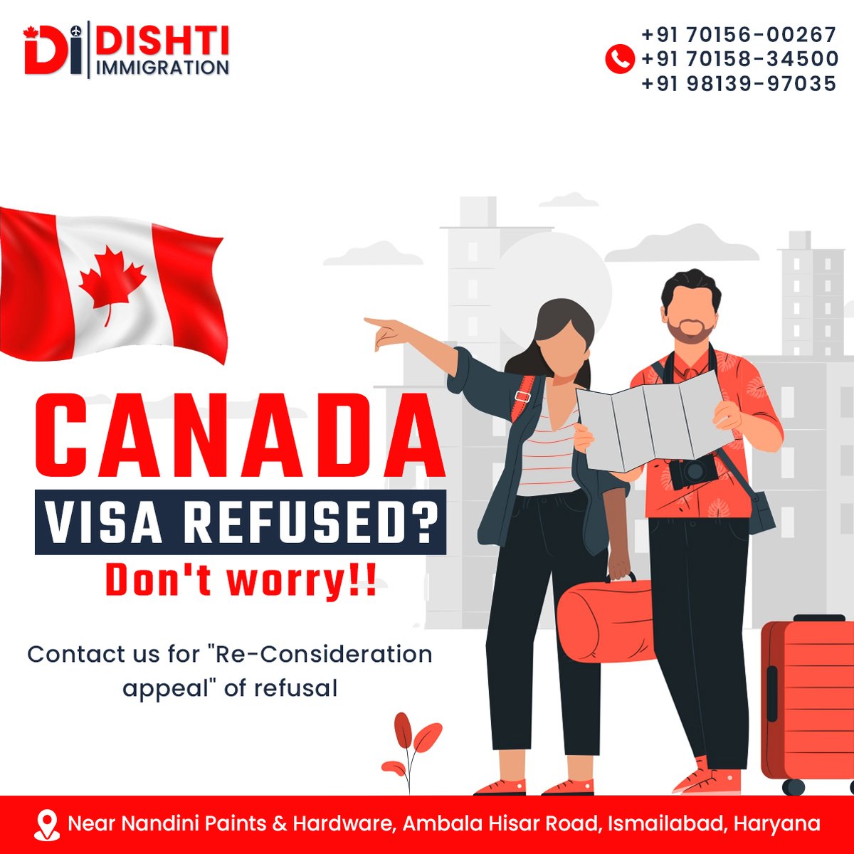 Facing a recent visa refusal within the last 60 days? Don't worry, we've got your back! 

#DishtiImmigration #VisaAppeal #CanadaDreams #ImmigrationSuccess #visarefusal #VisaRefused #ismailabad