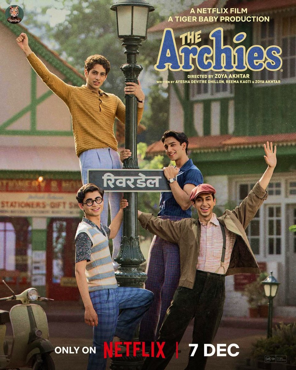 getupdatesdaily's tweet photo. Come hang with The Archies in Riverdale only on Netflix!
Premieres on 7th December, only on @Netflix.

#Netflix2023 #netflixindia #AgastyaNanda #SuhanaKhan #AskSRK #archiescomic #premiereshow #netflix_in #dotandthesyllables #trendingposts #trendingnow https://t.co/PfBDmb8I0S