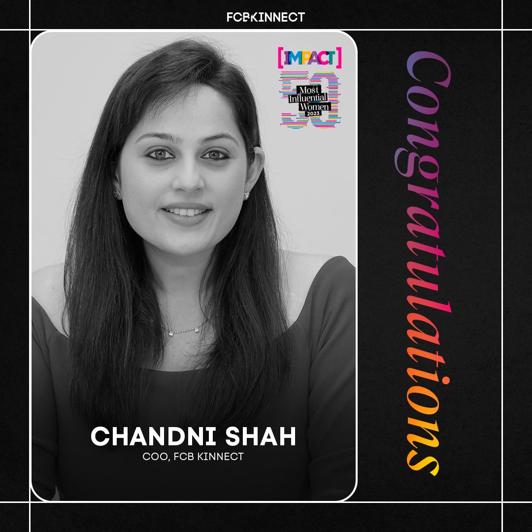 Congratulations Swati Bhattarcharya, Creative Chairperson FCB India and Chandni Shah, COO FCB Kinnect on making it to the IMPACT 50 Most Influential Women List 2023.

@FCBKinnect @FCBGlobal

#FCBIndia #FCBKinnect #FCB #MostInfluentialWomen #WomenLeaders