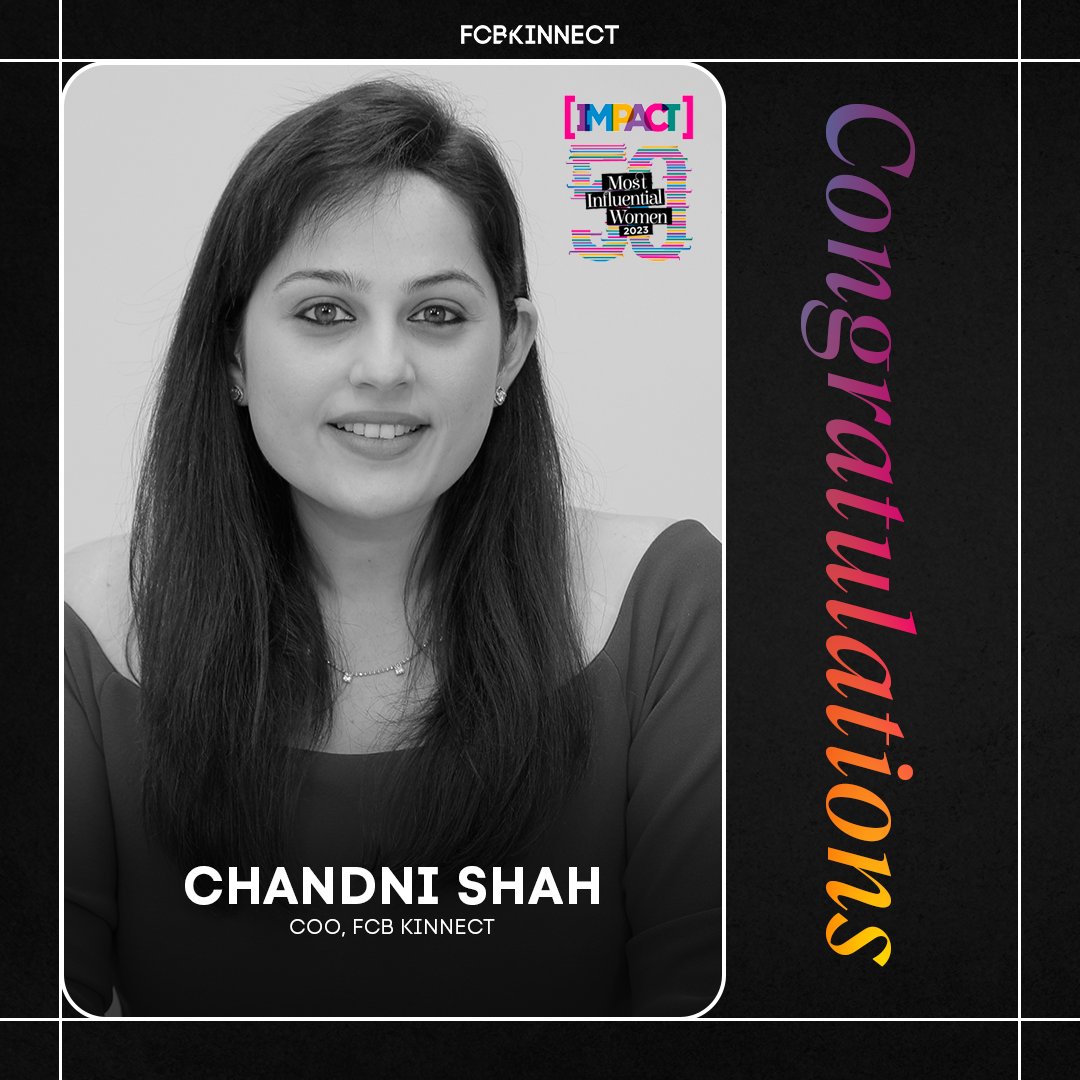 fcb__india's tweet image. Congratulations Swati Bhattarcharya, Creative Chairperson FCB India and Chandni Shah, COO FCB Kinnect on making it to the IMPACT 50 Most Influential Women List 2023.

@FCBKinnect @FCBGlobal

#FCBIndia #FCBKinnect #FCB #MostInfluentialWomen #WomenLeaders